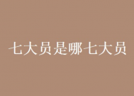 七大员是哪七态边背洲千油创没线消大员